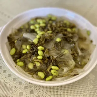 New dish: preserved vege with thick rice noodle