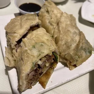 Beef Wrapped Scallion Pancake