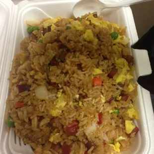 Hibachi pork fried rice