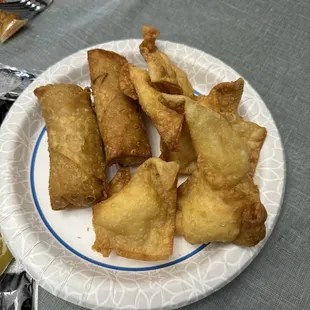 Egg Roll &amp; Crab Puff