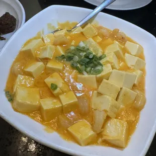 Salted Egg and Shrimp Tofu