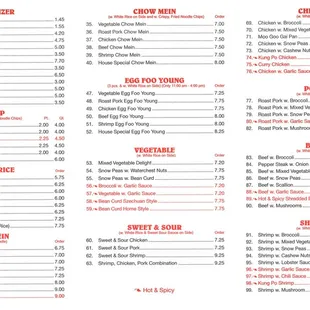 Shanghai House Menu - Side 2 - Collected April 2024