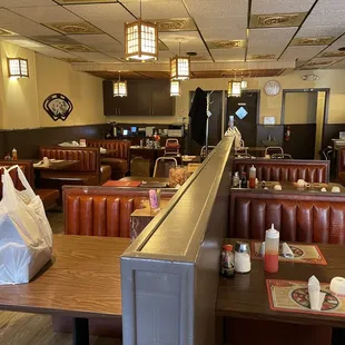 the dining area of the restaurant