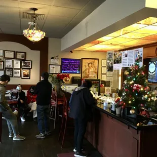 people eating at a restaurant