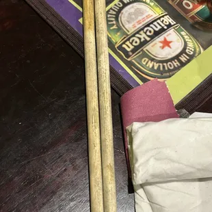These are the mouldy chopsticks. It was dry mould and it got every where by the kids&apos; food.