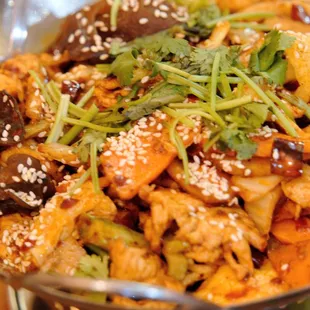 Fried tofu hot pot