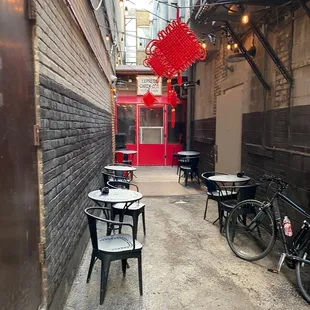 Alley to the speakeasy.