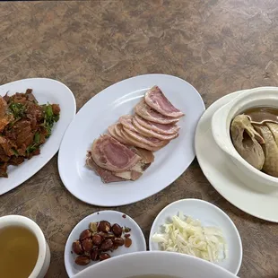 a variety of dishes
