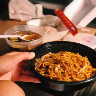 Side of soba noodles