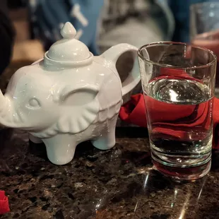 Tea and tipsy glasses