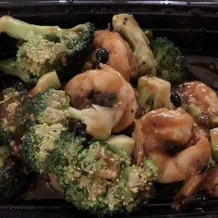 Shrimp with Broccoli and Black Bean Sauce