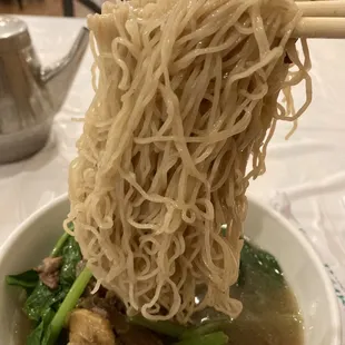 Beef noodle is tasty but snack size $10.95