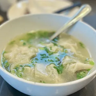 Pork wonton and book choy 3. Shanghai Pork Wanton Soup