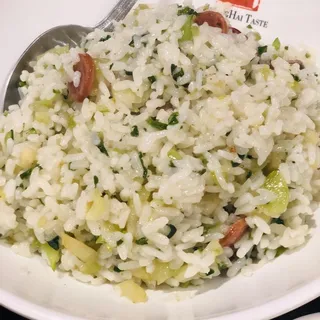 5. Fried Rice with Chopped Chinese Sausage and Greens