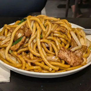 @endoedibles on Instagram 10/22/24  House Fried Fat Noodles with Beef
