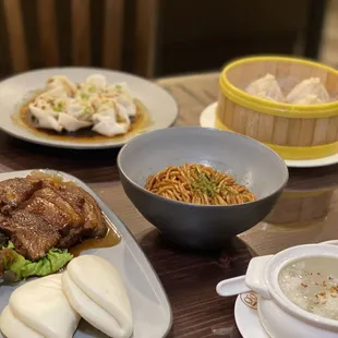 a variety of chinese dishes on a table