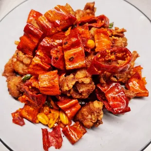 Diced chicken Dried chili