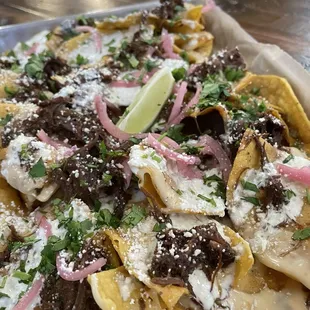 Ox tail nachos