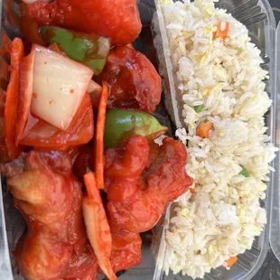 1. Sweet and Sour Pork w/fried rice