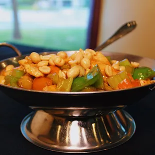 a bowl of stir fried vegetables