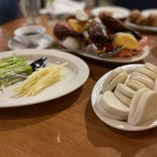 plates of food on a table