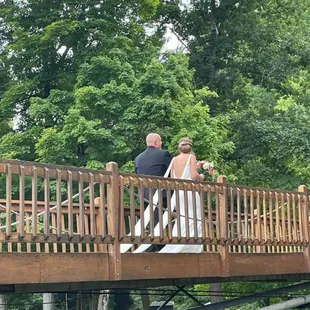 The bridge to and from the island