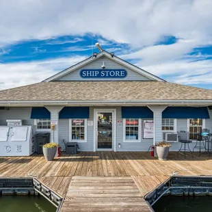 The Marina Ship Store for snacks, drinks, boating accessories, apparel, etc.