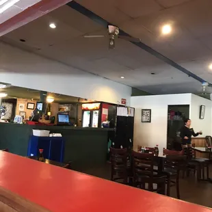 a view of a restaurant from the bar