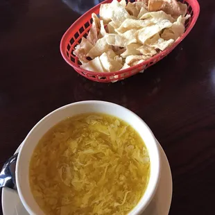 Egg drop soup was good- a tad salty