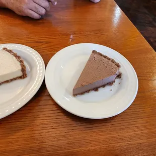 Coconut pie, and chocolate pie