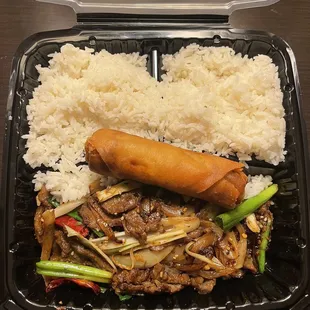 Mongolian Beef Dinner. I ordered no chow mein