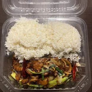 Mongolian beef lunch