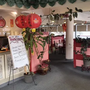 the interior of the restaurant