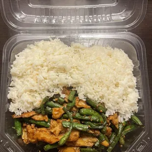 String Bean Chicken Lunch