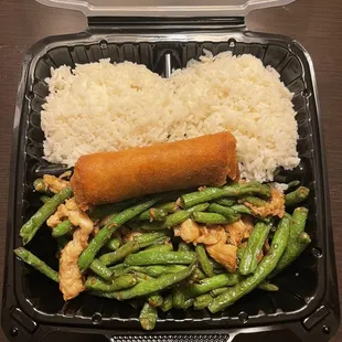 String Bean Chicken Lunch. I ordered no chow mein