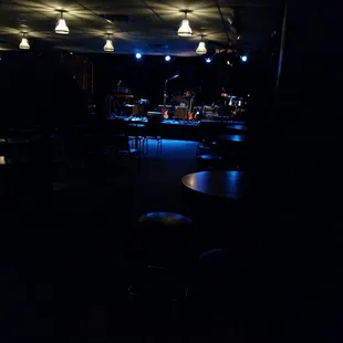 From the way back.  The band is only two feet above the floor.  Great views.