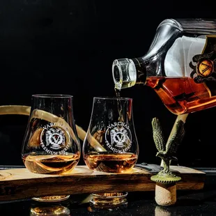 Whiskey flights.  Included with tour purchase, order at the bar.