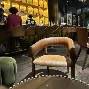 The bar area before the rush