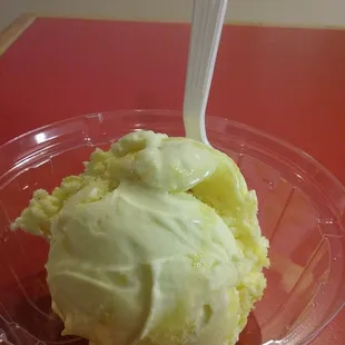 Lemon Chillo. Big scoop of creamy, lemony, yummy goodness. So refreshing!