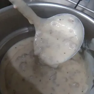 Homemade sausage gravy