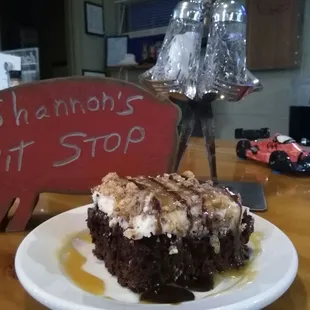 House made Carmel toffee brownies