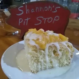 Homemade Georgia peach pound cake