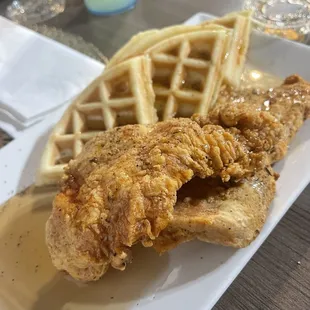 Chicken, Waffles and Eggs