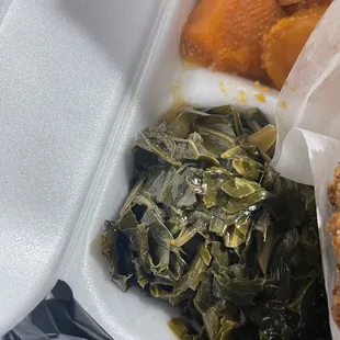 Collard greens were superb