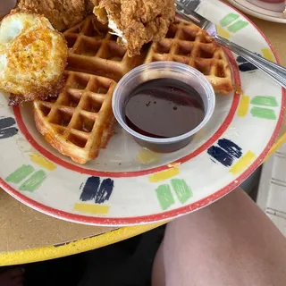 Chicken, Waffles and Eggs