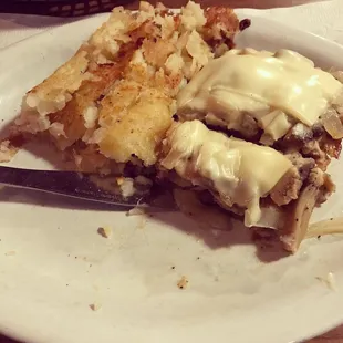 Chicken Monterey with Hashbrowns.