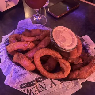 Onion rings-decent crunch