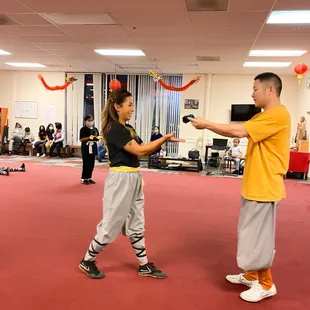 Receiving green belt from Shifu