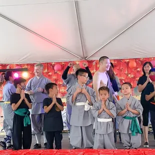 Everyone bowed to end our performance