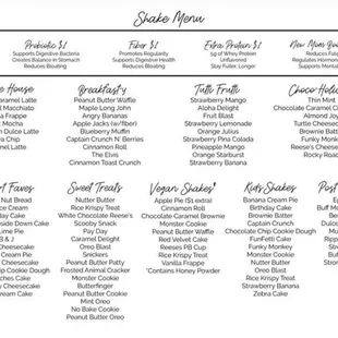 Shake Menu